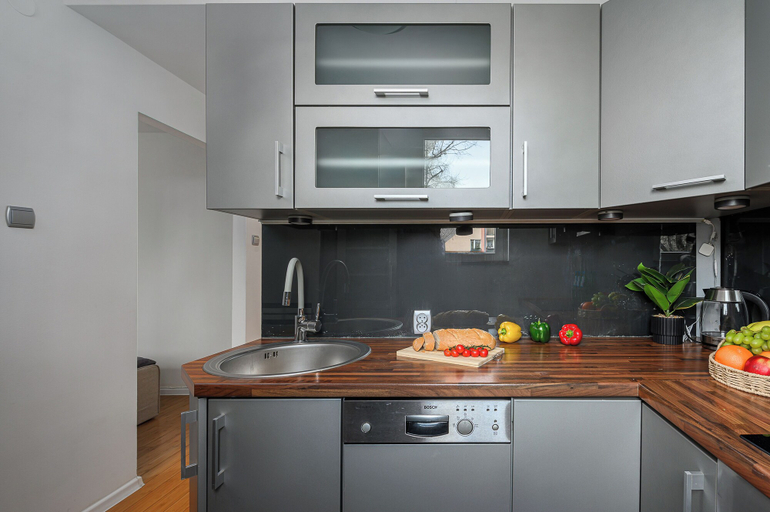 Private kitchen 4, Lumina apart with balcony in Warsaw, Warsaw