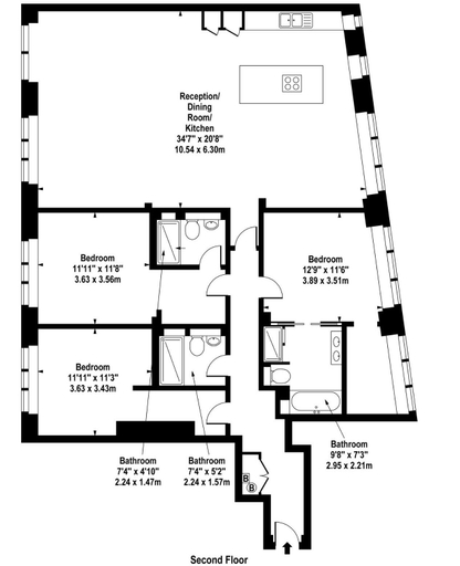 Floor plan, The Eyre Suite Five - Farringdon - by Frankie, London