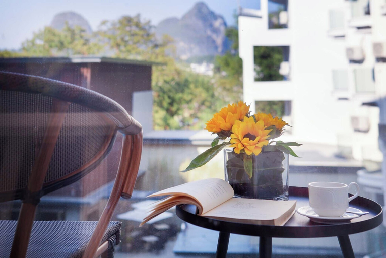 View from room 5, Guilin Yangshuo Shixi Landscape Hotel, Guilin