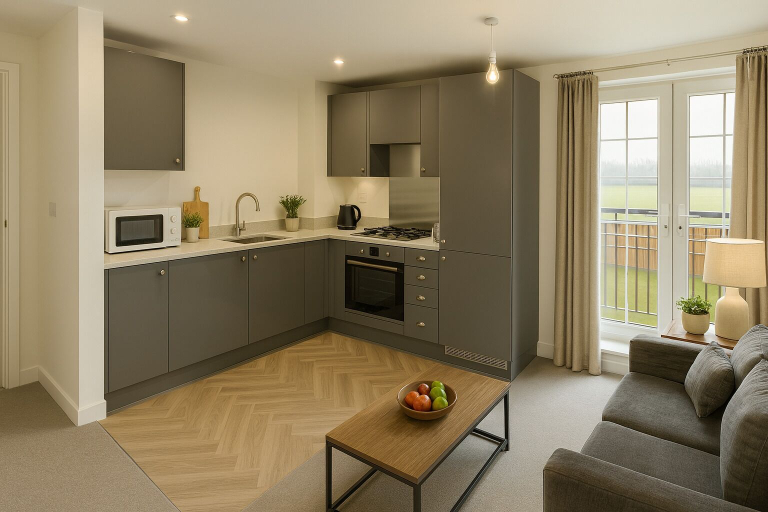 Private kitchen, Modern Flat near Anfield & Free Parking, Wakefield