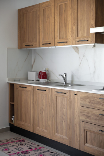 Private kitchen 5, Chic Stay Near Yacht Marina 2 Balconies
