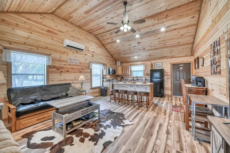 Primary image, Rustic Cabin with Firepit and Grill - 10 mins to Main St, Gillespie