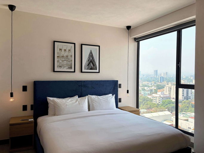 Room 2, w Engaging 3BR w Balcony in Be Grand del Valle, Mexico City