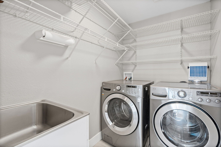 Laundry, Berthoud Basecamp Private Hot Tub & Backyard Oasis, Larimer