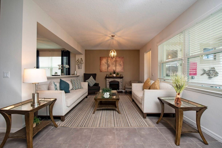 Living area 2, 9BR Home w/ Private Pool Solara Resort, Osceola