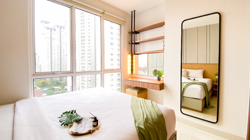 Bedroom 3, Fancy and Good Design 2BR at Grand Madison Apartment By Travelio, Jakarta Barat