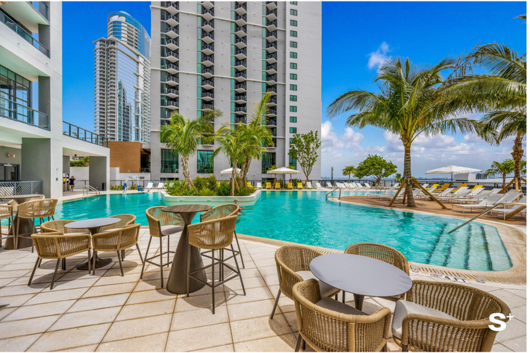 Pool 4, Luxury Studio in DTW Miami, Miami-Dade