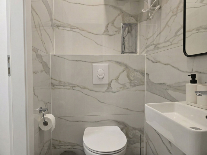 Bathroom 3, 6 Min to Stadthalle Cozy 1BR Long Stay, Wien