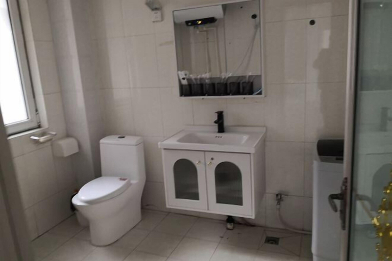 Bathroom, 1 Minute Seaview Apartment, Qingdao
