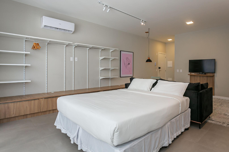 Bedroom 2, Studios Tower by Viva - Predio com piscina no rooftop no centro de Floripa, Florianopolis