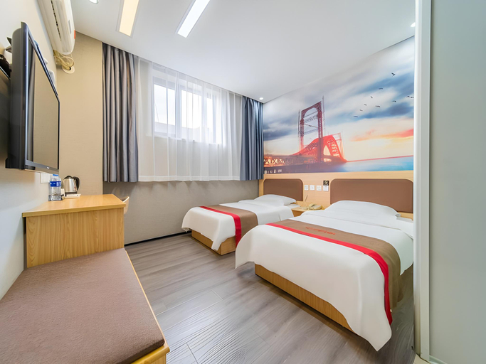 Bedroom 2, Thank Inn Hotel Hebei Baoding Qingyuan Bus Station, Baoding
