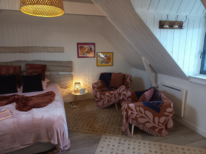 Bedroom 2, Maison d'Hotes Les 3 Kois, Nature & Quietude a Pont-Aven, Finistère