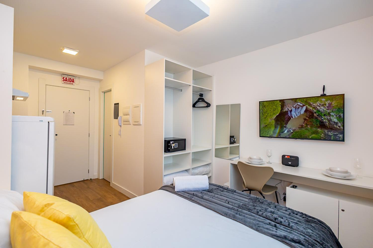 Bedroom 3, One House – Academia, Piscina e Coworking | Gonzaga Stays, Curitiba