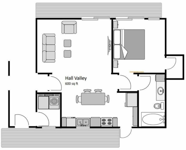 Floor plan 5, Two Bridges Lodge, Park