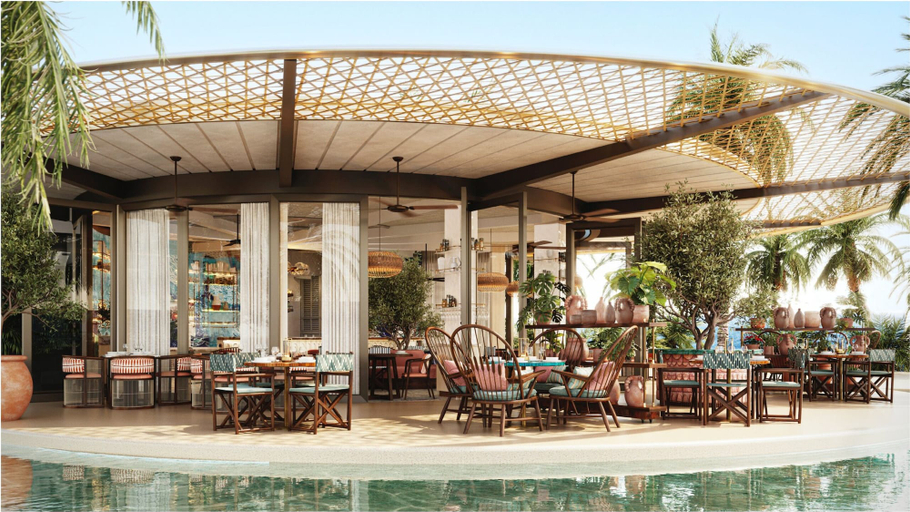 Outdoor dining, Nammos Resort AMAALA