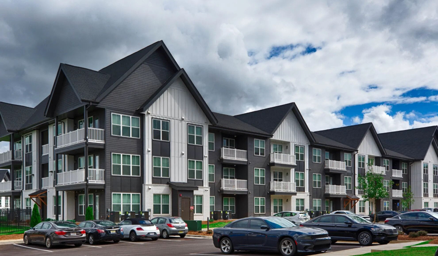 Exterior & Views 2, Landing Dry Creek Apartments, Madison