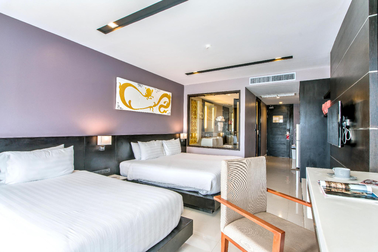 Bedroom, Suite Studio Apt With Hot Tub Bath In Front Pa Tong Beach, Phuket Island