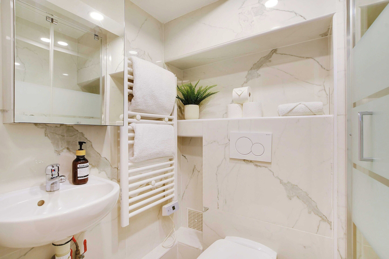 Bathroom 3, Charming Appt- 4p/1br- in the Heart of the Marais, Paris