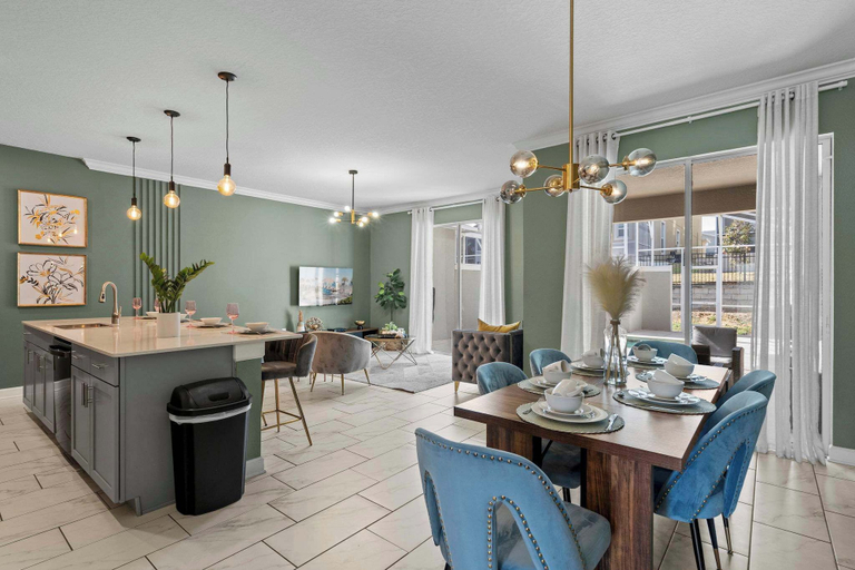 Living area, Chic 4BR Home With Mickey Star Wars Rooms, Osceola