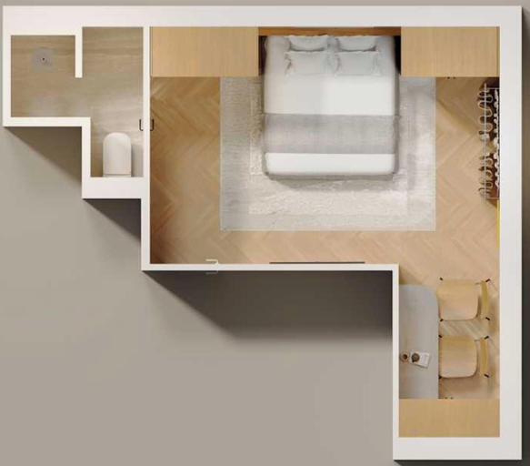 Floor plan 2, Magnificent Studio -2p- Pantheon/ Notre Dame, Paris