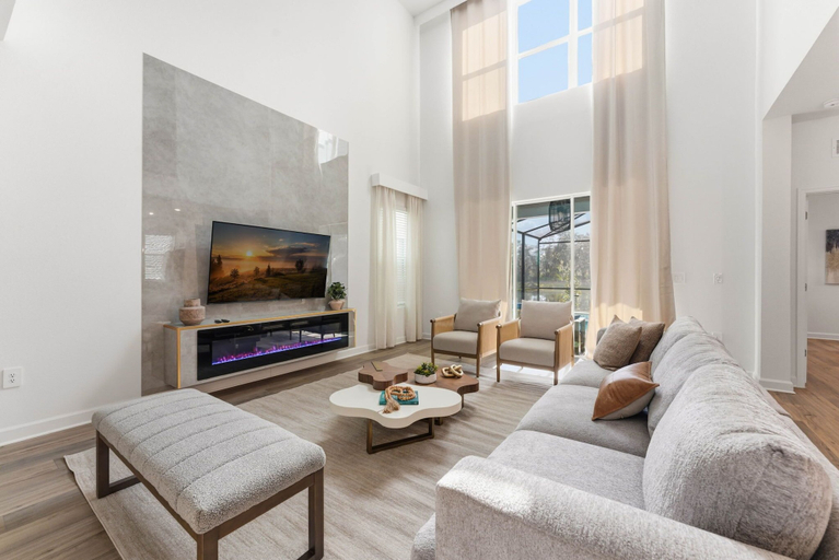 Living area 5, Stylish Family Villa, Themed Rooms, Pool, Osceola