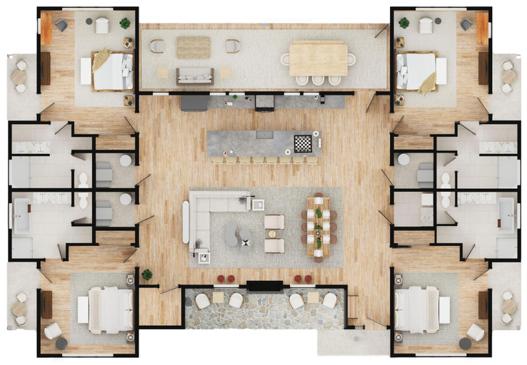 Floor plan 4, Tributer Resort, Louisa