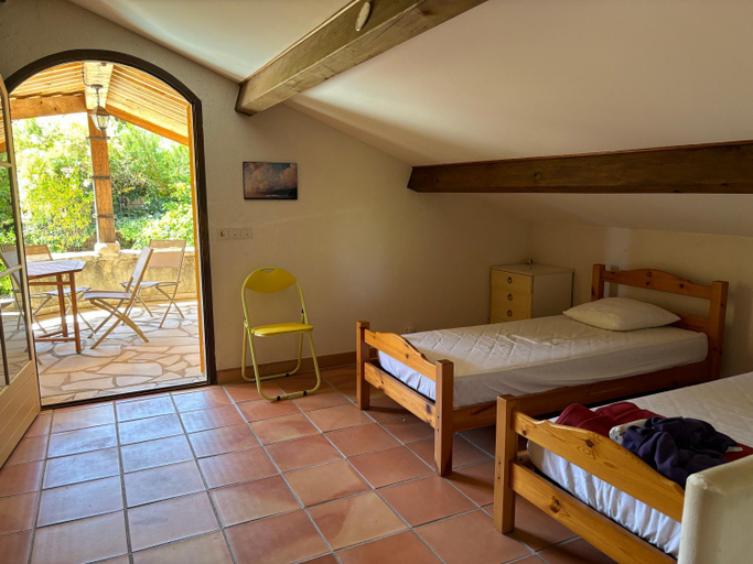 Bedroom 3, La Fenice - Beautifully restored property with heated pool in small village, Alpes-de-Haute-Provence