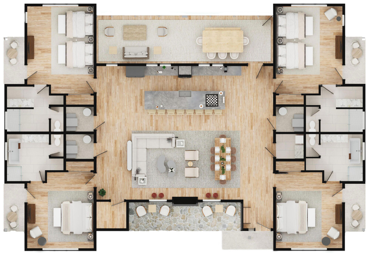 Floor plan 3, Tributer Resort, Louisa