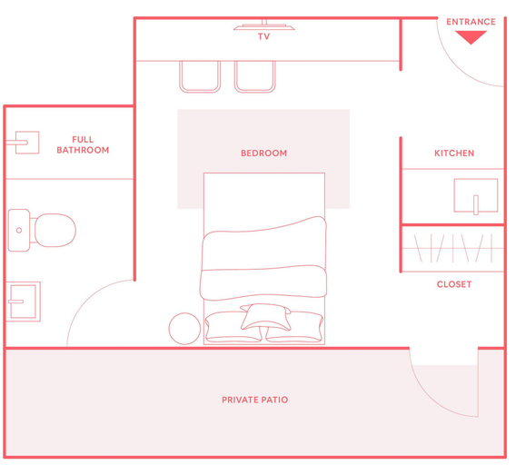 Floor plan, Habiita13 Studios, ZONA 13