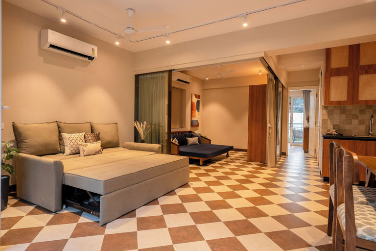 Living area 5, Staymaster Solintra 2BHK A301, North Goa