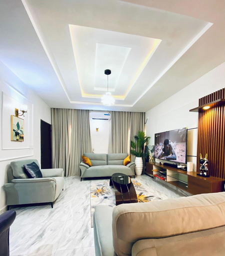 Living area 2, Xpression Apartment, Akure North