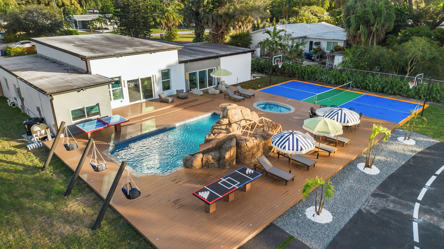 Pool 2, Unique Private Racing Track Villa, Miami-Dade