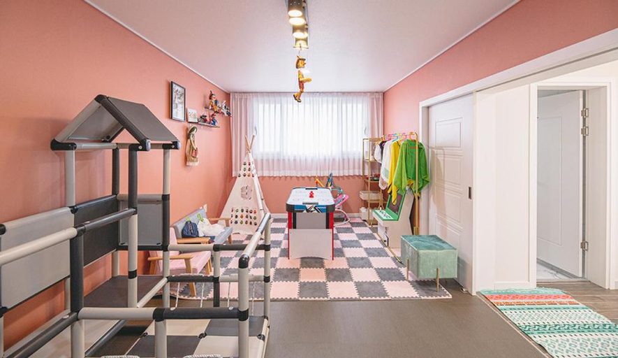 Bedroom, Homechee Kids Poolvilla, Jeju
