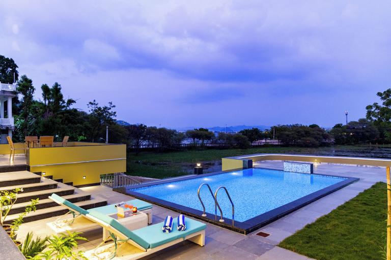 Pool 4, ELIVAAS Lakemount | 2 BHK with Pvt Pool at Fatehsagar Lake, Udaipur