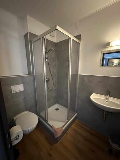 Bathroom 3, Zimmervermietung Bordequell - Unterkunft fur Monteure, Salzlandkreis
