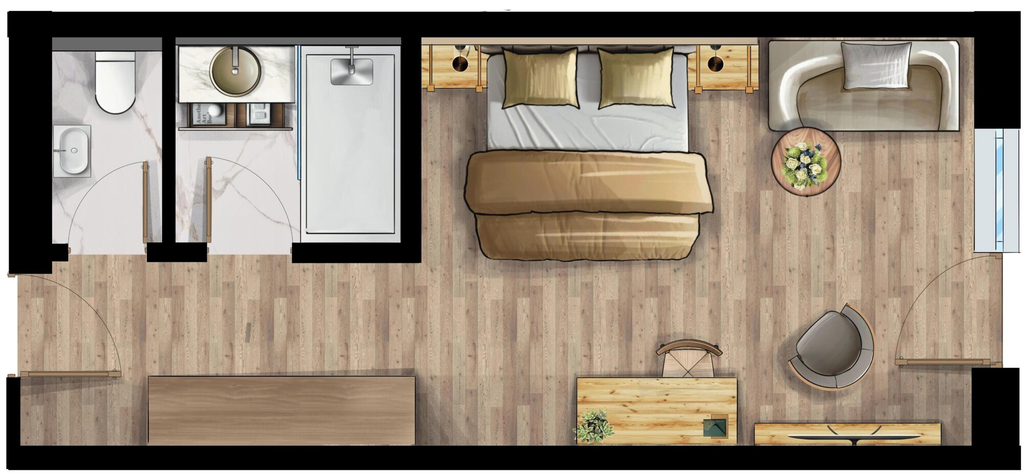 Floor plan 4, Hotel AUI, Bolzano