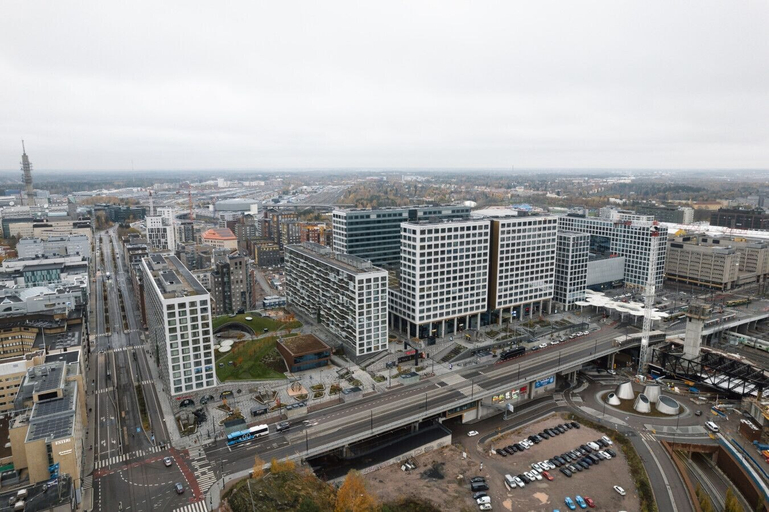 Aerial view, Modern 1BR Apt in Mall of Tripla, Uusimaa