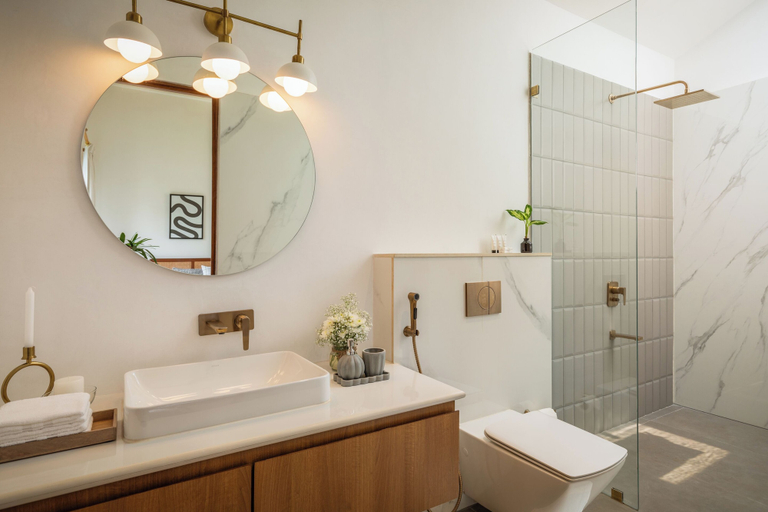 Bathroom 2, TBK VILLA  VAGATOR R8, North Goa