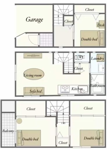 Floor plan, Haneda 5-chome, Ōta