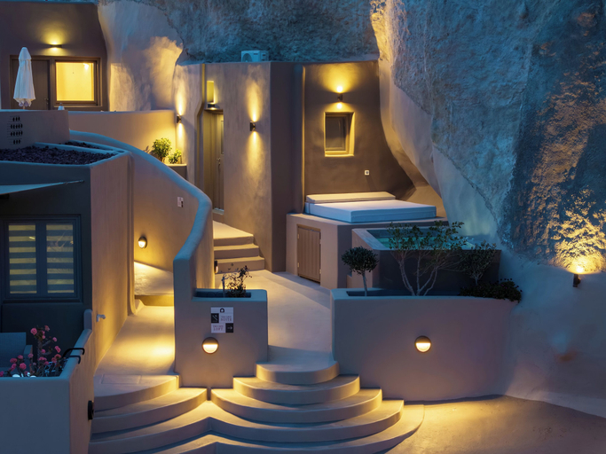 Property grounds, Litheos Santorini Luxury Cave Suites, South Aegean