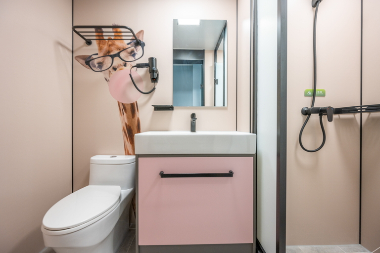 Bathroom 5, Hi Inn Longkou Railway Station Zhenhua Building, Yantai