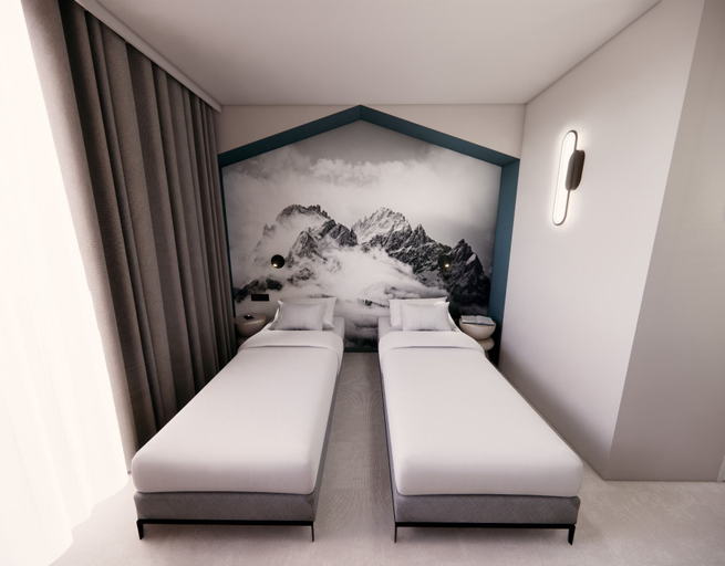 Bedroom 3, Kyriad - L'Isle-D'Abeau Bourgoin-Jallieu, Isère