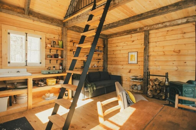 Living area, Les Cabines St-O - 3, Kamouraska
