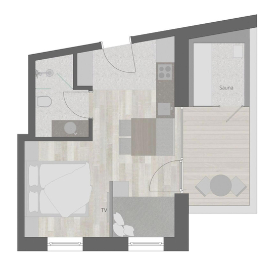 Floor plan, Family Apartment With Sauna, Zell am See