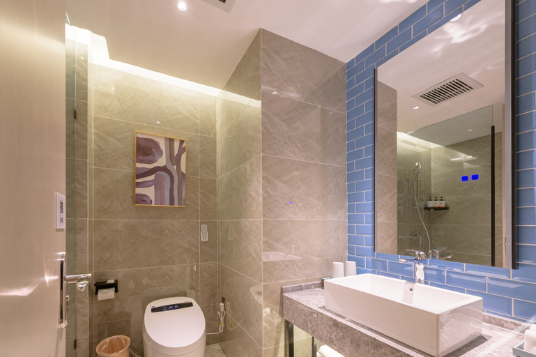Bathroom 3, Echarm Hotel Zhangye West Railway Station Gulou, Zhangye