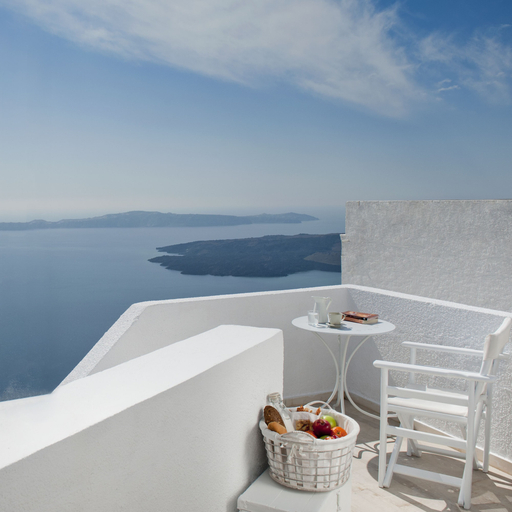Outdoor dining, Santorini Roses Suites, South Aegean