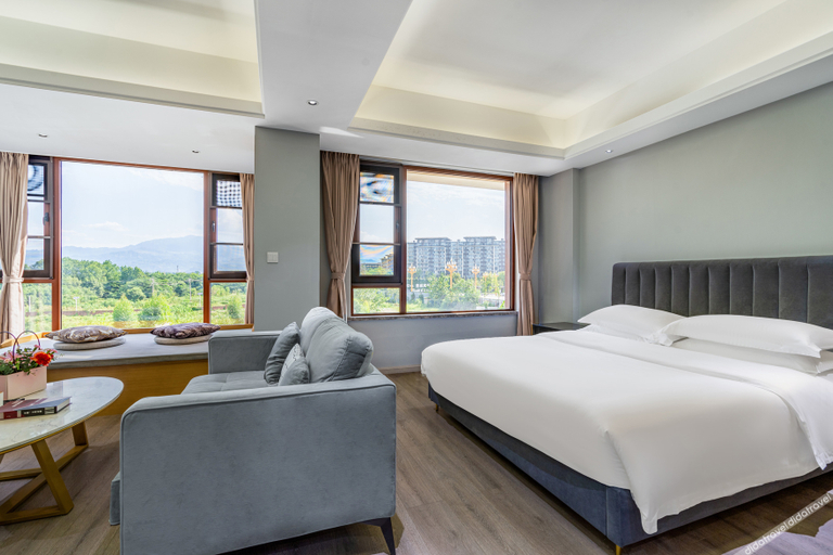 Bedroom 2, Rezen Select Hotel Emeishan Hot Spring Avenue, Leshan