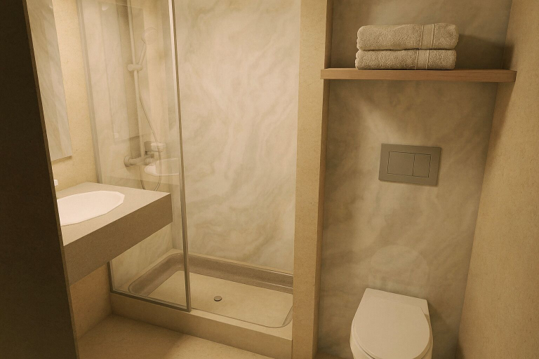 Bathroom 4, Kyriad - L'Isle-D'Abeau Bourgoin-Jallieu, Isère