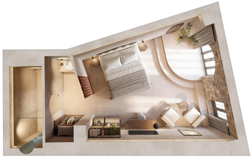 Floor plan 5, Eteon Living Suites, Crete