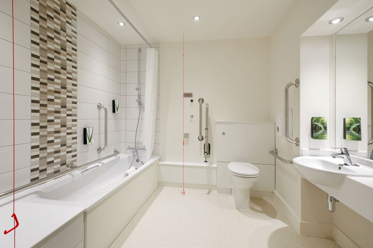 Bathroom 5, Premier Inn Aberdeen - Westhill, Aberdeenshire